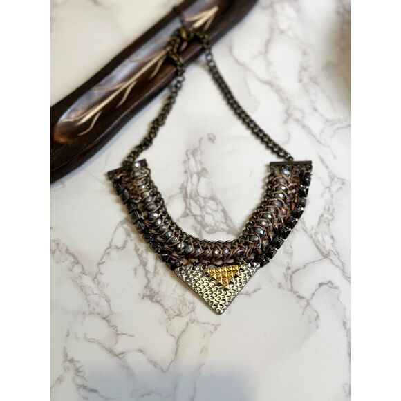 Statement Necklace - Mixed Metal - Picture 4 of 6